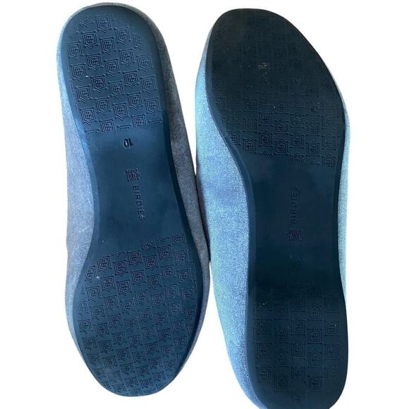 BIRDIES Women's Starling Velvet Flat Loafers in Stone Silver, Size 10 - Picture 2 of 12